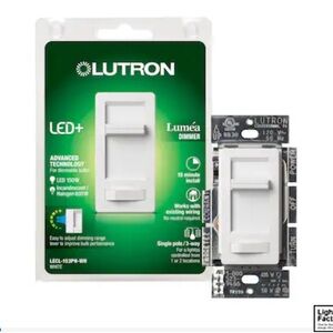 Lutron Lumea Single-pole/3-way LED Slide Light Dimmer Switch, White